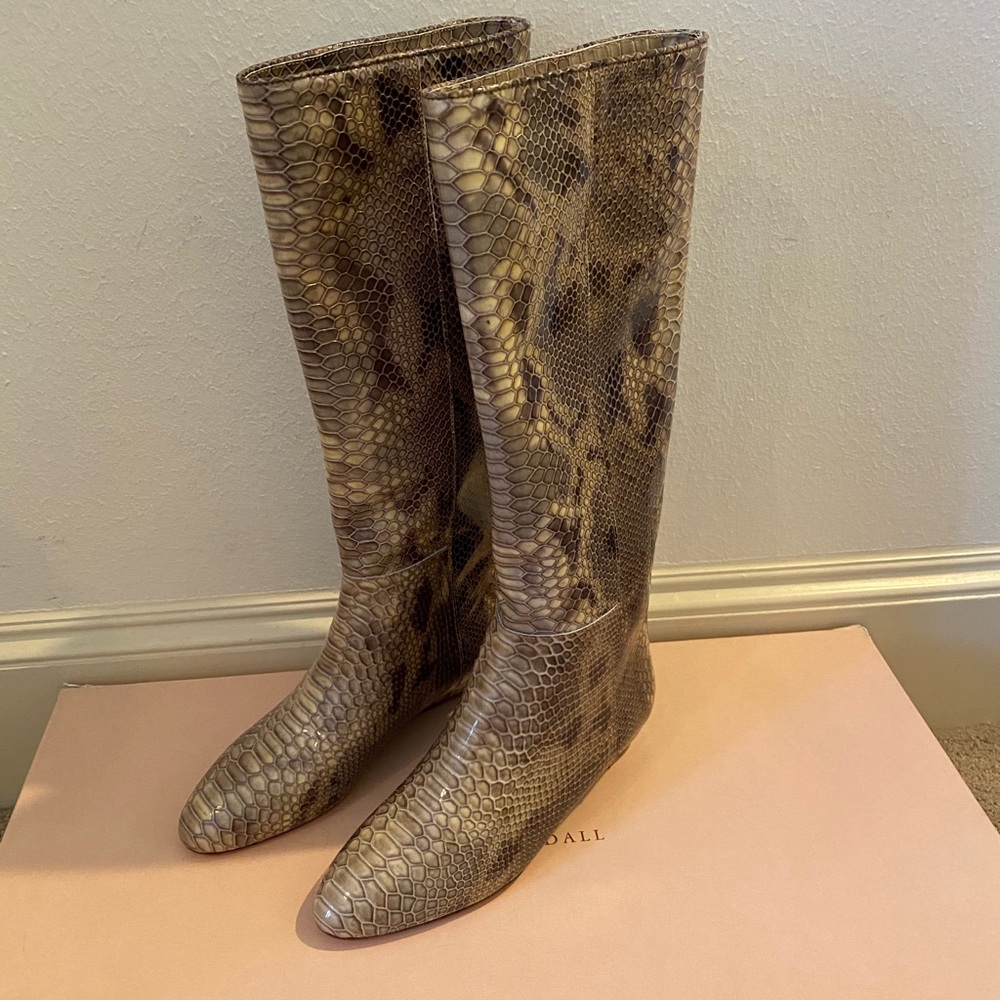 Loeffler Randall Snakeskin Boots